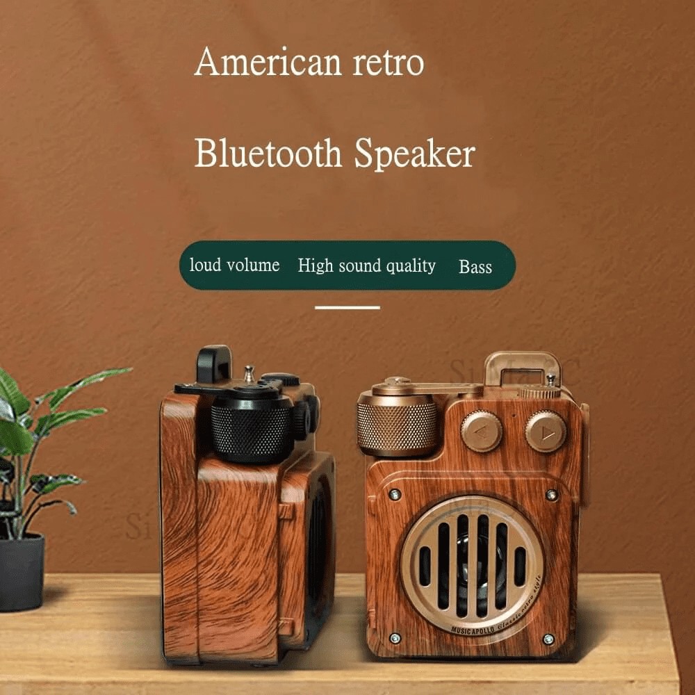 brezžični radijski sprejemnik retro radio lesen vintage slog