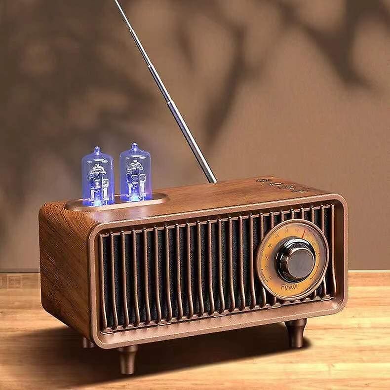 Vintage radio AM/FM retro zvočnik lesen majhen