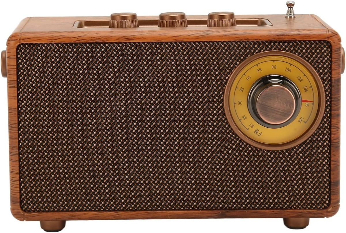 retro radio star stil iz lesa vintage mini majhen