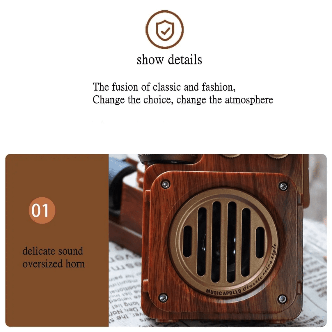 radio iz lesa vintage retro dizajn sprejemnika