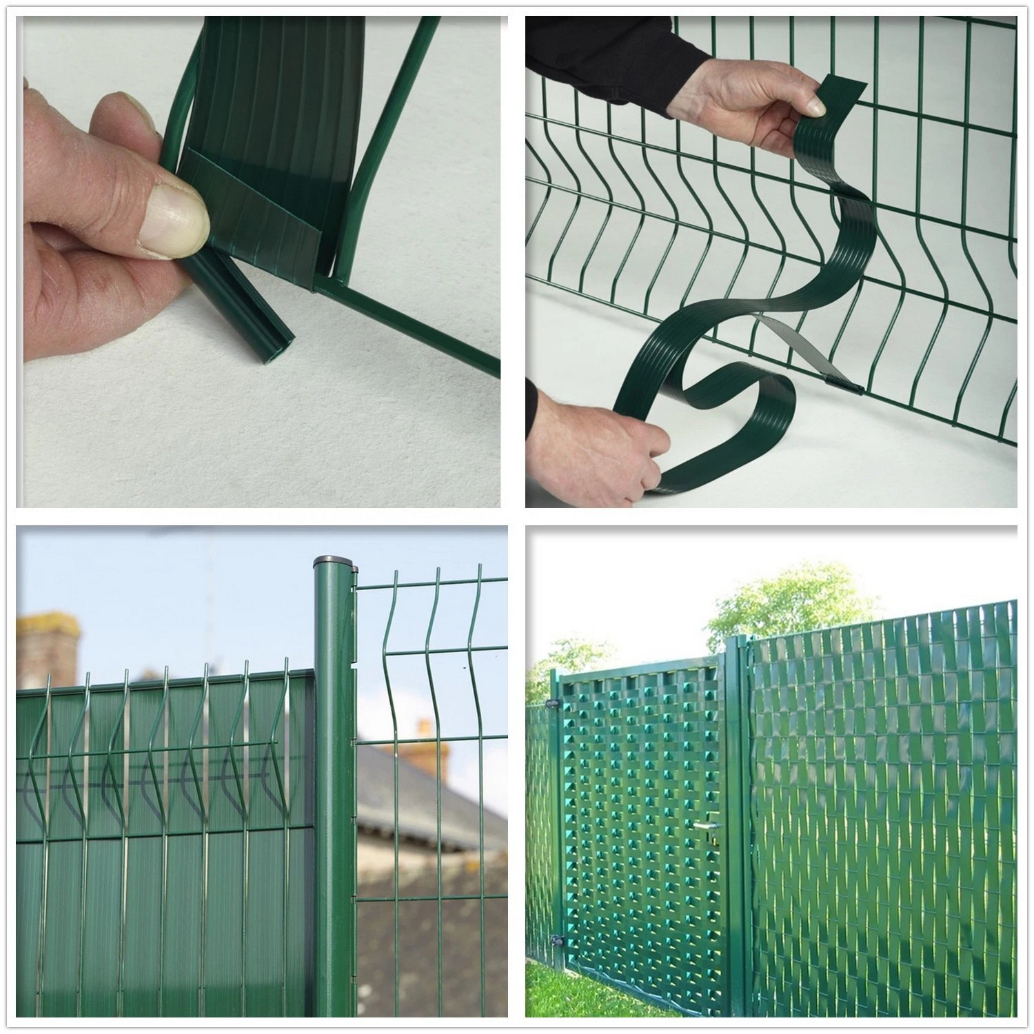 pvc fleksibilen plastični zaščitni trak za 3d mrežasto ograjo zelen